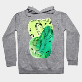 Watercolor Dancing Cactus Hoodie